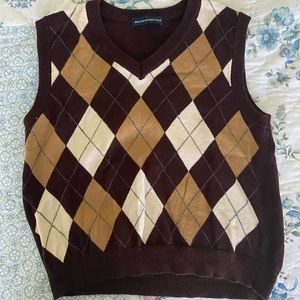 Brandy Melville Argyle Sweater Vest